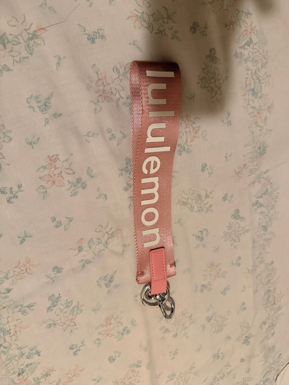 Lululemon Pink Logo Key/Bag Strap